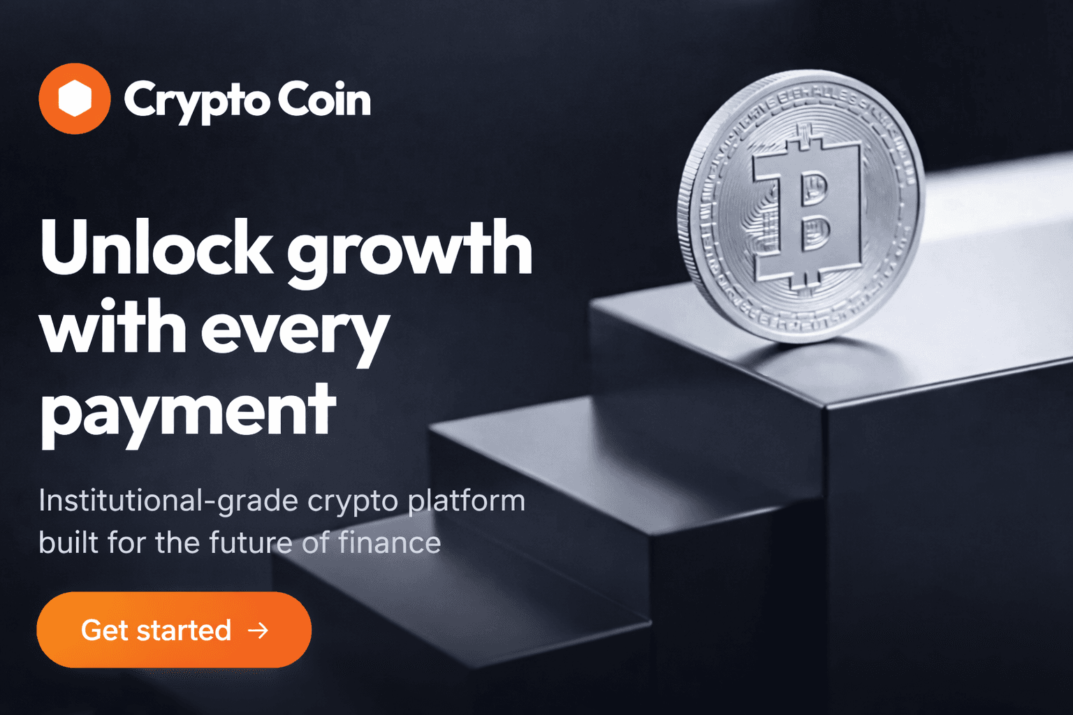 Crypto Platform Landing Page - UI Concept